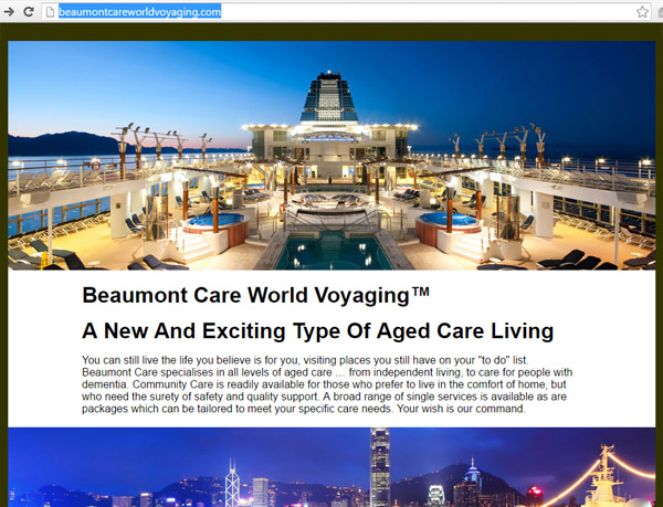 Beaumont Care World Voyaging website