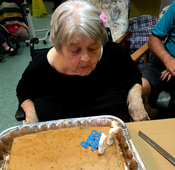 Birthday celebrations at Beaumont Care - Hazel