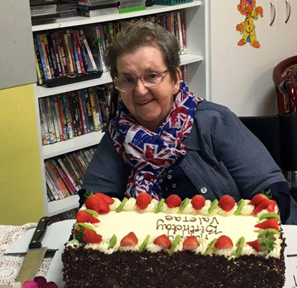 Birthday celebrations at Beaumont Care - Val