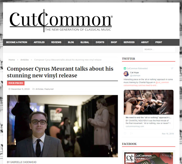 Cut Common Article Featuring Cyrus Meurant Cut Common Article Featuring Cyrus Meurant